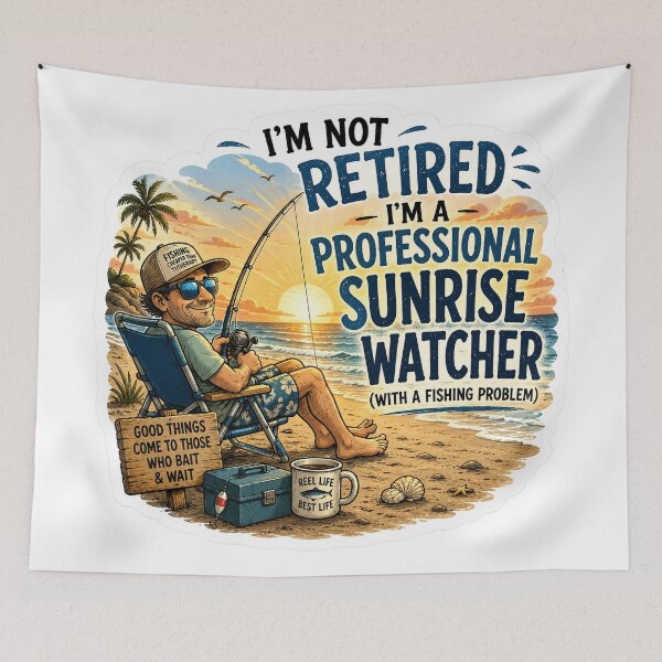 Item preview, Professional Sunrise Watcher – Retirement Fishing Life designed and sold by PaulKlor.