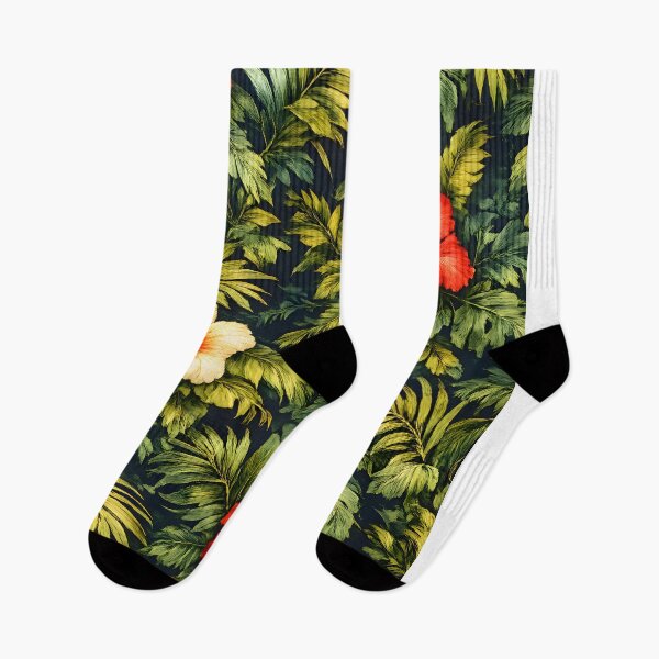 Item preview, Tropical Hibiscus Paradise Pattern | Hawaiian Floral Botanical Design designed and sold by Vexora Prints.