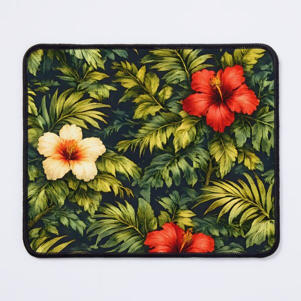 Item preview, Tropical Hibiscus Paradise Pattern | Hawaiian Floral Botanical Design designed and sold by Vexora Prints.