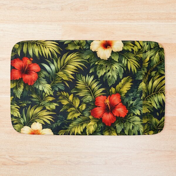 Item preview, Tropical Hibiscus Paradise Pattern | Hawaiian Floral Botanical Design designed and sold by Vexora Prints.