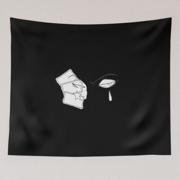 Item preview, Close up sharp eyes gazing behind a floating playing card designed and sold by JohnnyFive8.