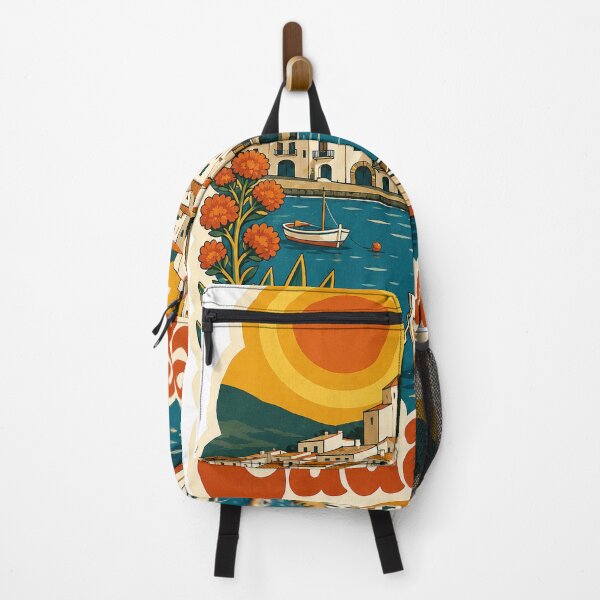Item preview, Cadaques Spain Travel Souvenir - Retro Illustration designed and sold by VisualArtsOasis.