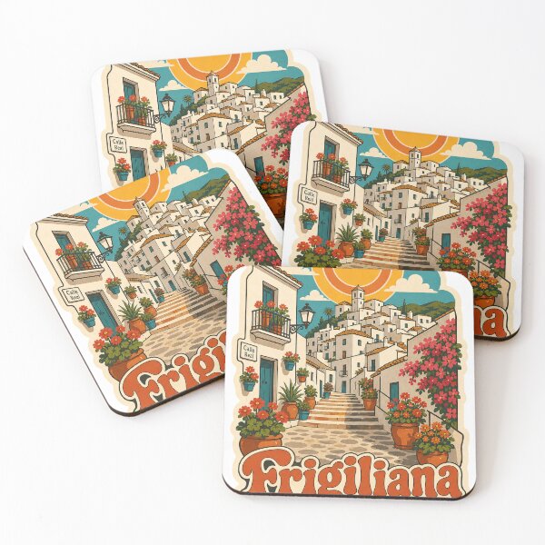 Item preview, Frigiliana Spain Travel Souvenir - Retro Illustration designed and sold by VisualArtsOasis.