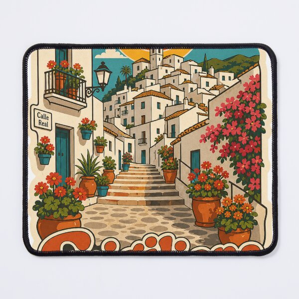 Item preview, Frigiliana Spain Travel Souvenir - Retro Illustration designed and sold by VisualArtsOasis.