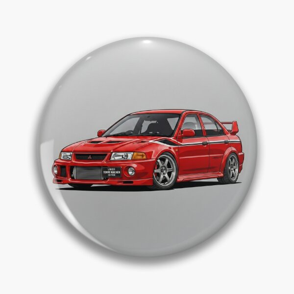 Item preview, Mitsubishi Lancer Evolution VI TME Red JDM Rally Stance Illustration Art designed and sold by Motorline44.