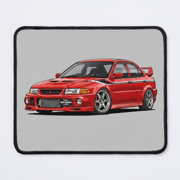 Item preview, Mitsubishi Lancer Evolution VI TME Red JDM Rally Stance Illustration Art designed and sold by Motorline44.