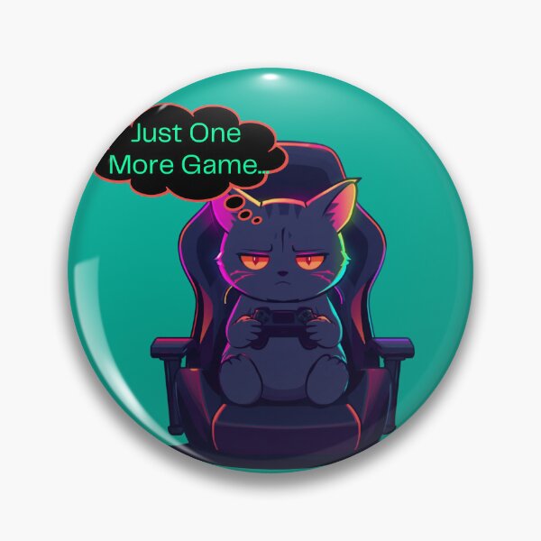 Item preview, Just One More Game Exhausted RGB Gaming Cat designed and sold by SOOOMINO.