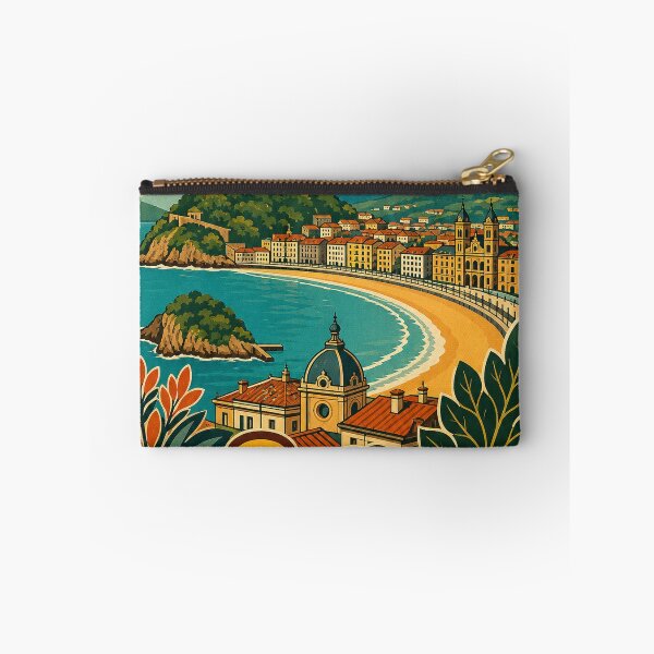 Item preview, San Sebastian Spain Travel Souvenir - Retro Illustration designed and sold by VisualArtsOasis.