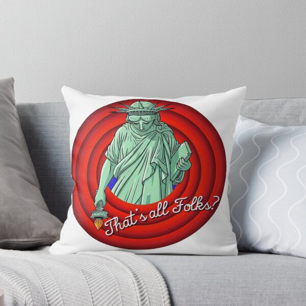 Item preview, That's All Folks? -  Statue Of Liberty Political Cartoon designed and sold by Deviant Logic Design.