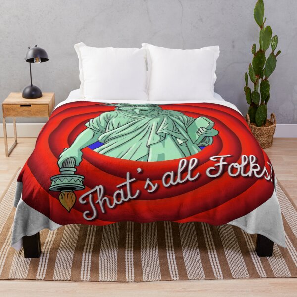 Item preview, That's All Folks? - Statue Of Liberty Political Cartoon designed and sold by Deviant Logic Design.