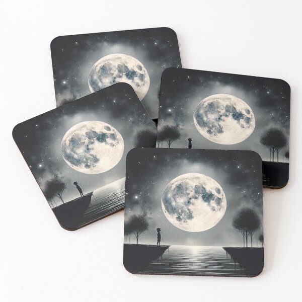Item preview, Little Boy, Big Moon (silhouette) designed and sold by Wrybird.