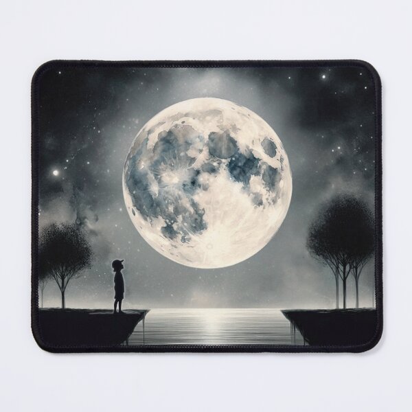 Item preview, Little Boy, Big Moon (silhouette) designed and sold by Wrybird.