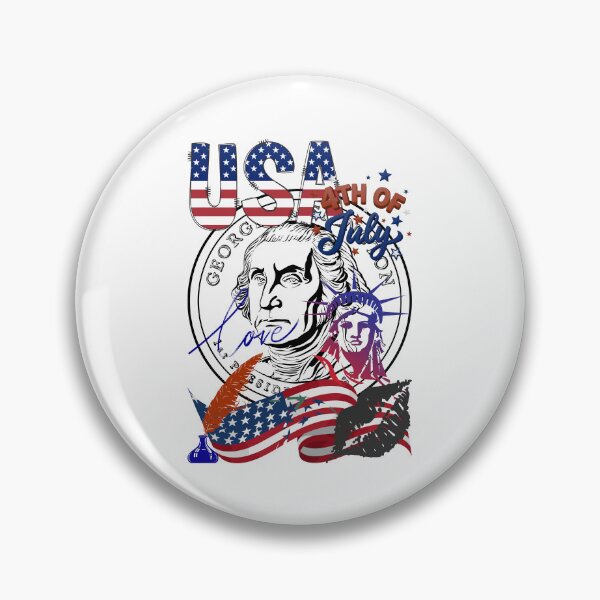 Item preview, Love the USA George Washington Fourth of July  designed and sold by HeavenlyKiss.