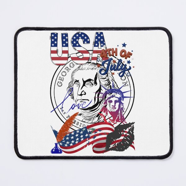 Item preview, Love the USA George Washington Fourth of July designed and sold by HeavenlyKiss.
