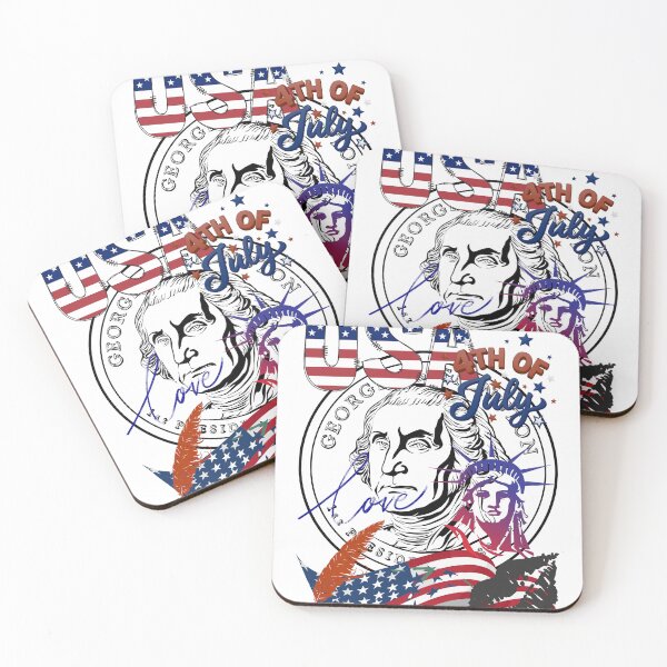 Item preview, Love the USA George Washington Fourth of July  designed and sold by HeavenlyKiss.