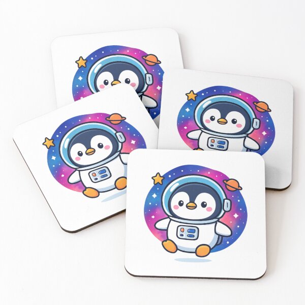 Item preview, Reach for the Stars Penguin - Space Kawaii Sticker designed and sold by foryouandyours.