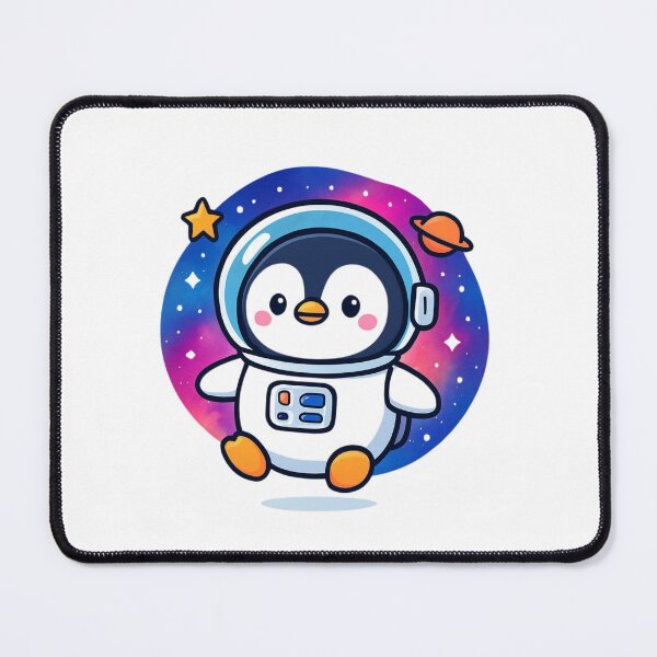 Item preview, Reach for the Stars Penguin - Space Kawaii Sticker designed and sold by foryouandyours.
