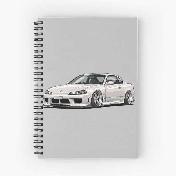 Item preview, Nissan Silvia S15 White JDM Custom Stance Drift Car Illustration Art designed and sold by Motorline44.