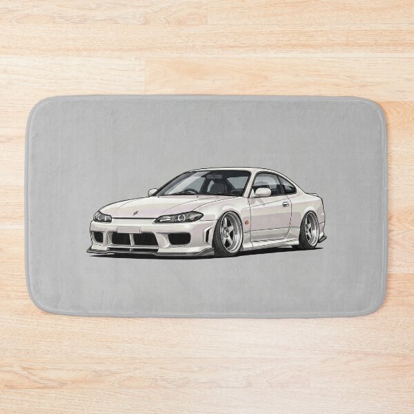 Item preview, Nissan Silvia S15 White JDM Custom Stance Drift Car Illustration Art designed and sold by Motorline44.