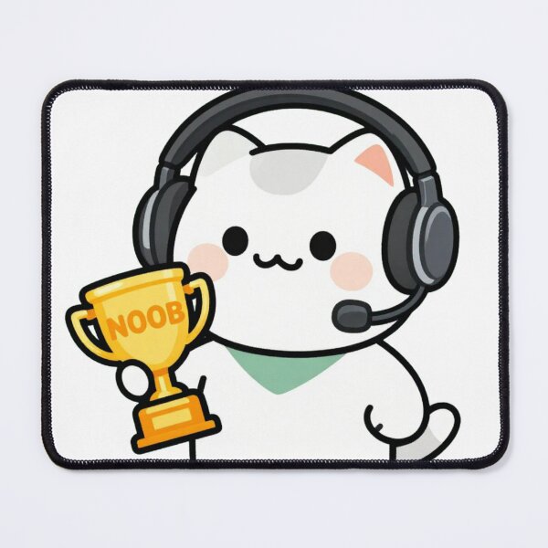 Item preview, Certified Pro Noob Sarcastic Gamer Cat Trophy designed and sold by SOOOMINO.