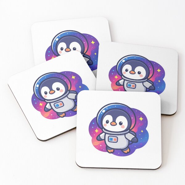 Item preview, Reach for the Stars Penguin - Space Kawaii Sticker designed and sold by foryouandyours.