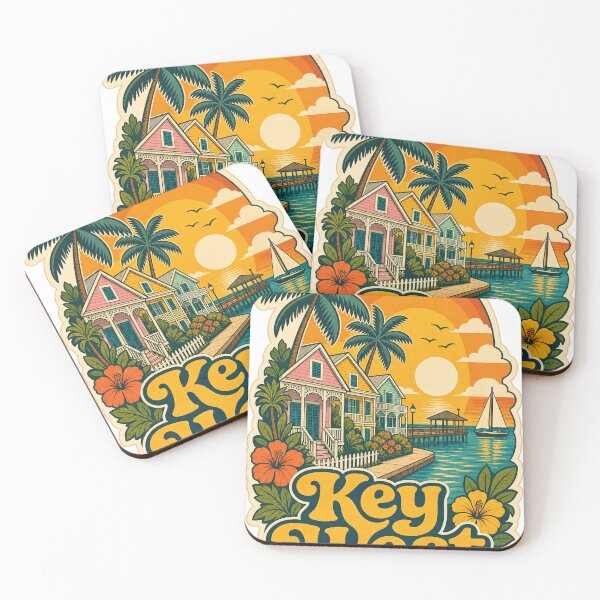 Item preview, Key West USA Travel Souvenir - Retro Illustration designed and sold by VisualArtsOasis.