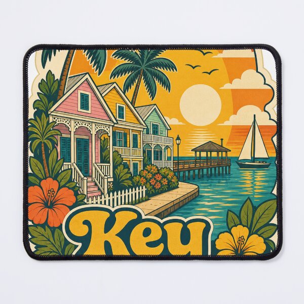 Item preview, Key West USA Travel Souvenir - Retro Illustration designed and sold by VisualArtsOasis.
