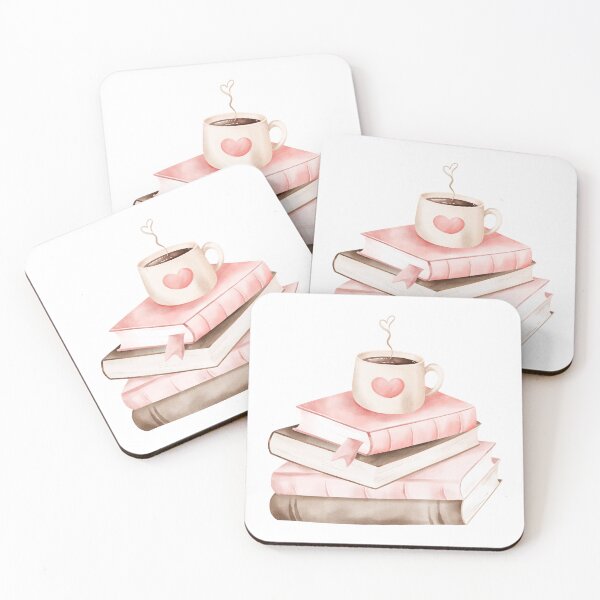 Item preview, Pila de libros y café | Bookish designed and sold by Nyxander's Bookish Catalogue.