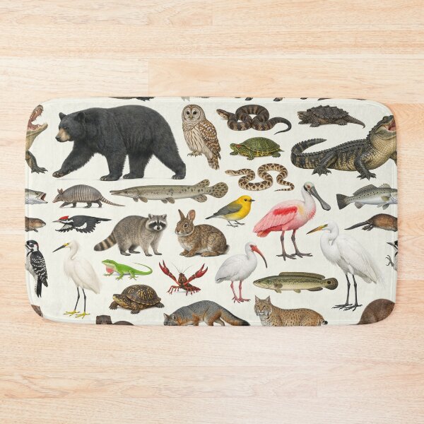 Item preview, Animals of Louisiana Retro Style Identification Chart designed and sold by kakarikihill.