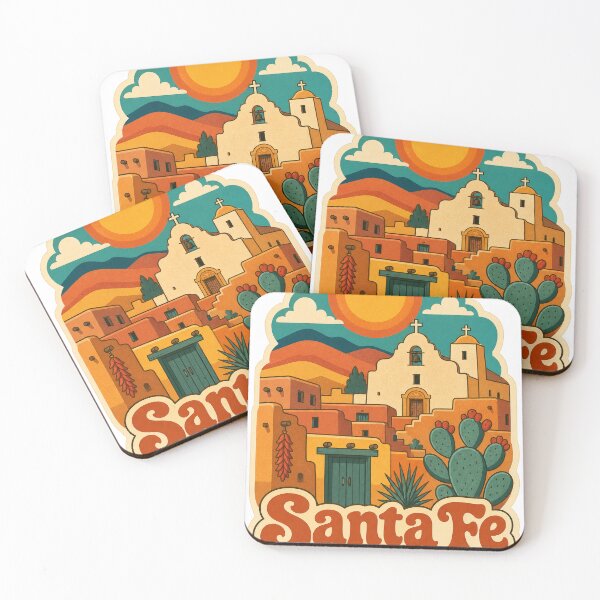 Item preview, Santa Fe USA Travel Souvenir - Retro Illustration designed and sold by VisualArtsOasis.