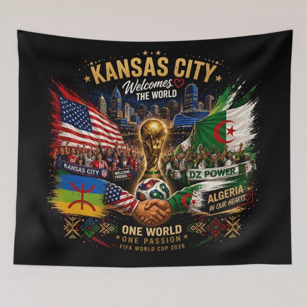 Item preview, Thank you Kansas City Welcoming Algeria ????? | FIFA World Cup 2026 Fan Design designed and sold by OneShirt99.