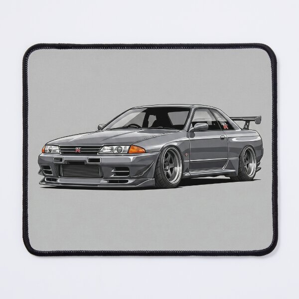 Item preview, Nissan Skyline R32 GT-R Gun Grey JDM Custom Stance Car Illustration Art designed and sold by Motorline44.