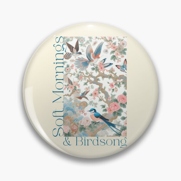 Item preview, Soft Mornings & Birdsong Cottagecore Birds Floral Vintage Nature Design designed and sold by Sachie's Studio.