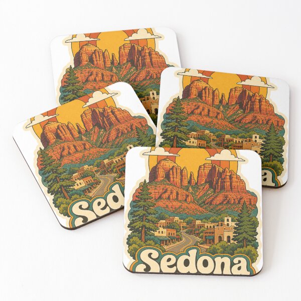 Item preview, Sedona USA Travel Souvenir - Retro Illustration designed and sold by VisualArtsOasis.