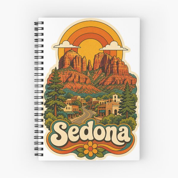 Item preview, Sedona USA Travel Souvenir - Retro Illustration designed and sold by VisualArtsOasis.