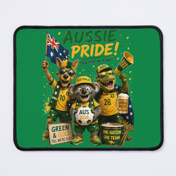 Item preview, Green and Gold Aussie Pride Soccer Supporter Squad designed and sold by WabiSabiSjak.