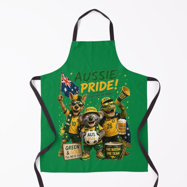 Item preview, Green and Gold Aussie Pride Soccer Supporter Squad designed and sold by WabiSabiSjak.