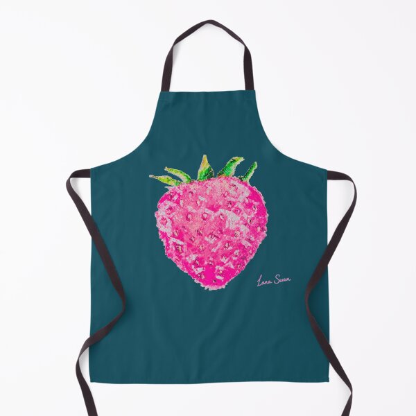 Item preview, PINK STRAWBERRY | Dark Teal Pop Art | Sweet Fruit Design by Lana Swan designed and sold by BlueberrySwan.