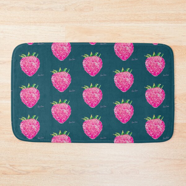 Item preview, PINK STRAWBERRY | Dark Teal Pop Art | Sweet Fruit Design by Lana Swan designed and sold by BlueberrySwan.