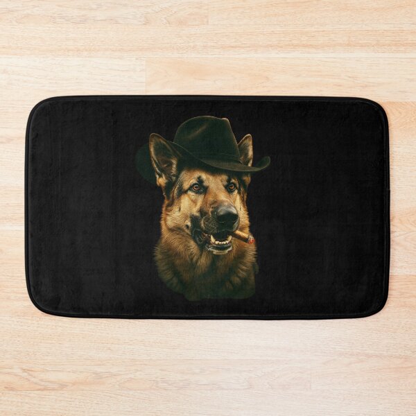 Item preview, German Shepherd Western Graphic Cowboy Dog Smoking designed and sold by Dabbing Turtle Designs.