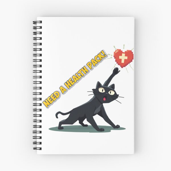 Item preview, Need A Health Pack Desperate Gaming Cat Sticker designed and sold by SOOOMINO.