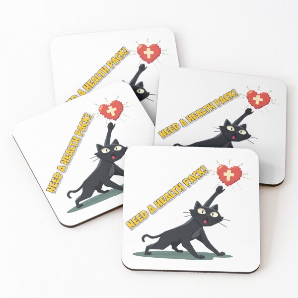 Item preview, Need A Health Pack Desperate Gaming Cat Sticker designed and sold by SOOOMINO.