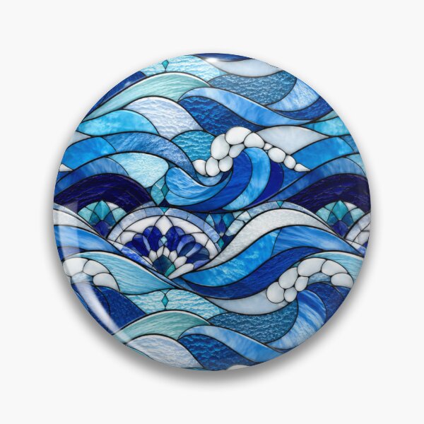 Item preview, Mediterranean Waves Stained Glass Pattern designed and sold by Dresut.