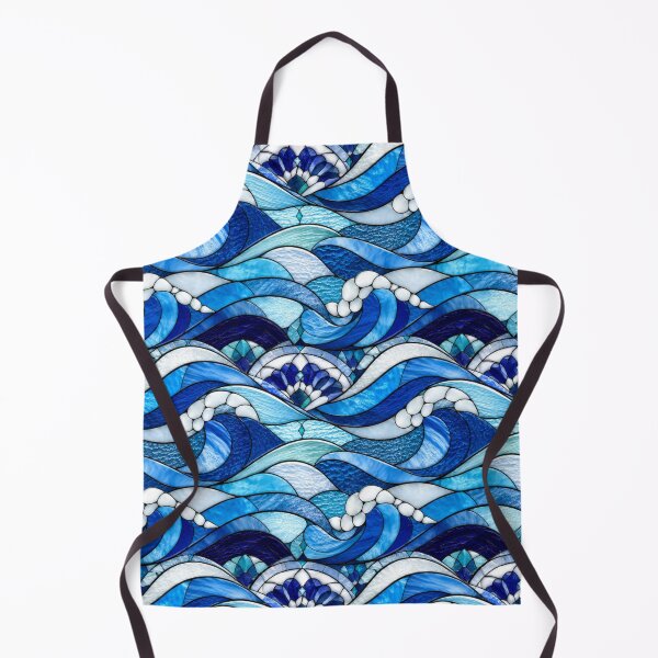 Item preview, Mediterranean Waves Stained Glass Pattern designed and sold by Dresut.