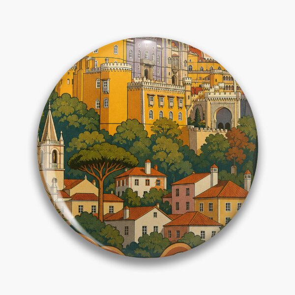 Item preview, Sintra Portugal Travel Souvenir - Retro Illustration designed and sold by VisualArtsOasis.