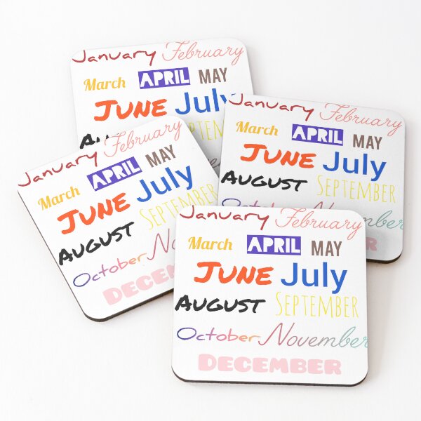 Item preview, COLORFUL MONTHS CALENDAR DESIGN designed and sold by Noounii.