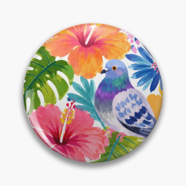 Item preview, Pigeon and Hibiscus designed and sold by scicilysimonee.