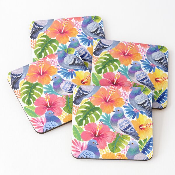 Item preview, Pigeon and Hibiscus designed and sold by scicilysimonee.