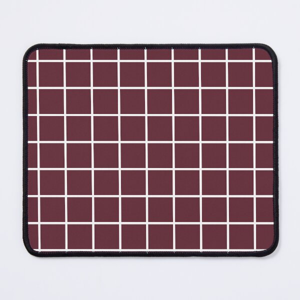 Item preview, Minimalist Dark Maroon Grid Phone Case for Girls | Wine Red Checkered Journal for Students | Deep Red Grid Pattern Blanket for Mom | Chic Burgundy Square Grid Tote Bag for Teachers designed and sold by VivaFy.
