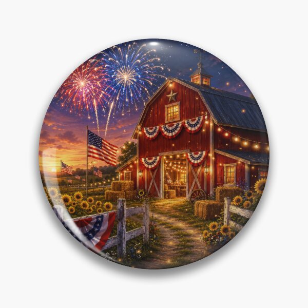 Item preview, Patriotic Barn Fireworks Celebration designed and sold by jgvisualarts.